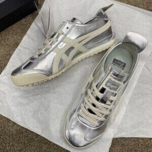 New Onitsuka Tiger Mexico 66 ASICS Sneaker Shoes in Silver